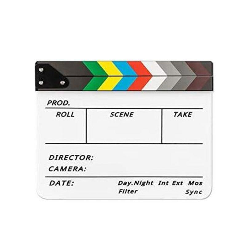 Acrylic Clapperboard 30 × 24.5 cm - Dry Erase, Magnetic Clapper, Multipurpose
