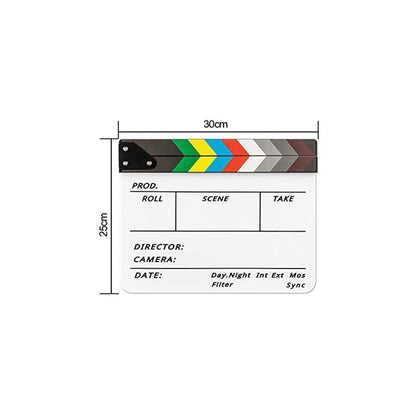 Acrylic Clapperboard 30 × 24.5 cm - Dry Erase, Magnetic Clapper, Multipurpose