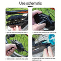 Premium Bicycle Chain Cleaner Tool with 360° Rotating Brushes & Magnetic Base - Black