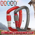 Premium Black 25KN Screwgate Locking Aluminium D Ring Climbing Carabiner 101x58mm
