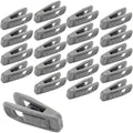 Premium Velvet Flocking Hanger Clips – Grey 20 Pack