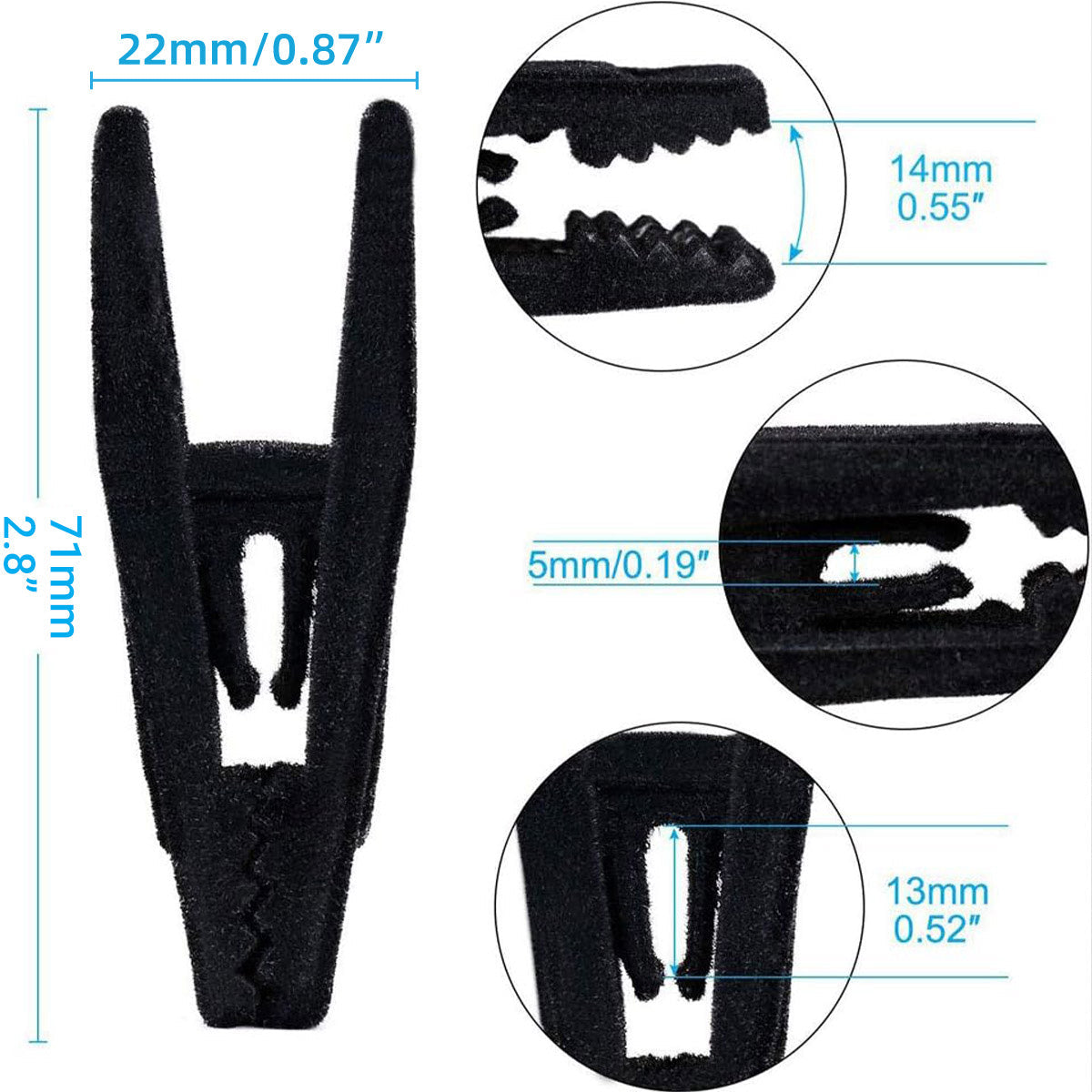 Premium Velvet Flocking Hanger Clips – Rose Red 20 Pack