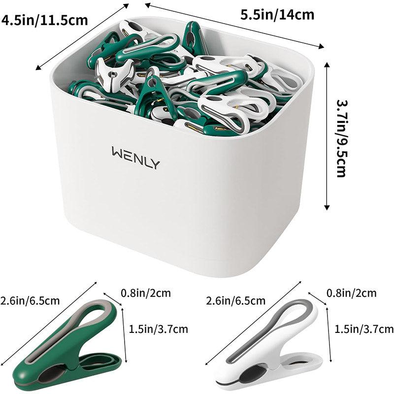 Premium Anti-Slip Clothes Pegs – White 24 Pack with Storage Basket