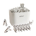 Premium Anti-Slip Clothes Pegs – White 24 Pack with Storage Basket