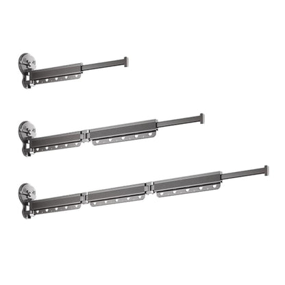 2/3/4-Bar Adjustable Foldable Retractable Clothes Drying Rack Suction Cup Hanger - One Fold And Two Sections