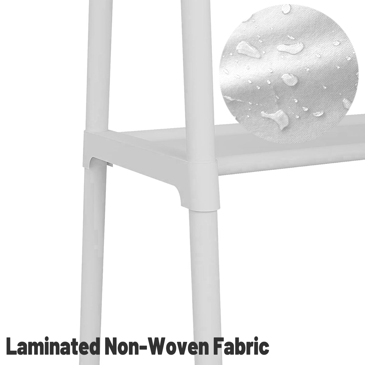 Floor-Standing Clothes Rack 160cm with Lockable Swivel Wheels & Shelves - SuperSaverAU - view 1