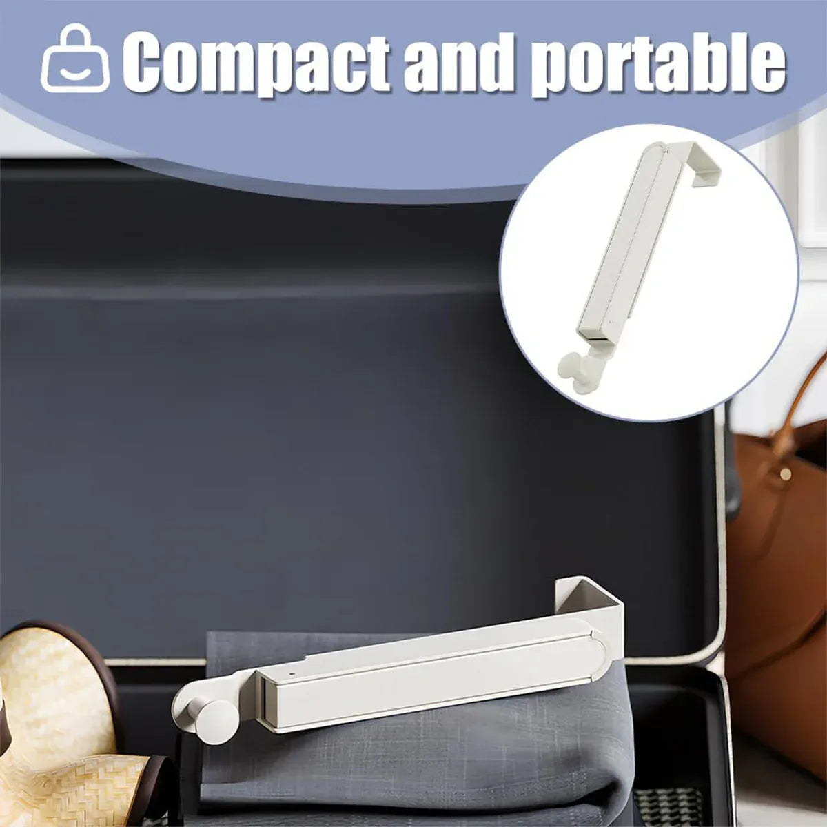 Premium Grey Folding Behind Door Hook Hanger Clothes Hat Wall Organiser