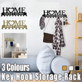 Premium Retro Metal Wall Mounted 10 Key Hook Rack – White