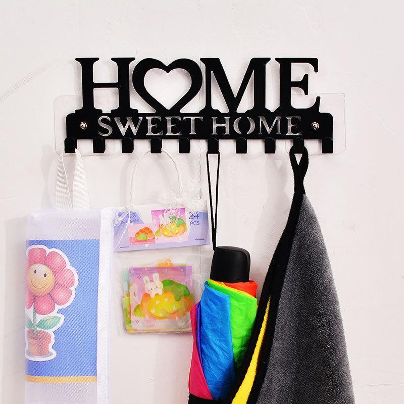 Premium Retro Metal Wall Mounted 10 Key Hook Rack – White