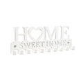 Premium Retro Metal Wall Mounted 10 Key Hook Rack – White