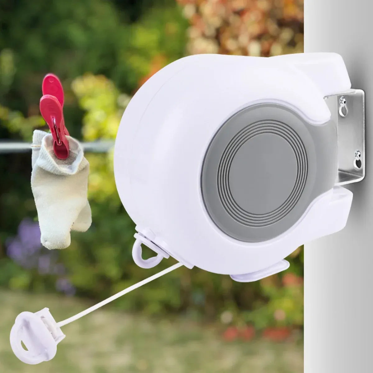 Premium Double Retractable Clothesline – 13m Wall Mounted