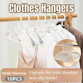 10PCS Plastic Half Round Non Slip Hangers Non Marking Drying Racks Home Use - Wide - SuperSaverAU - view 1