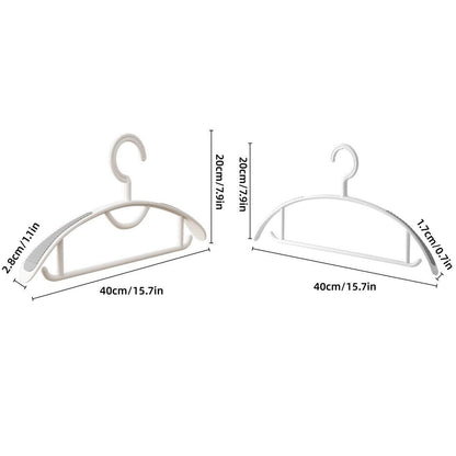 10PCS Plastic Half Round Non Slip Hangers Non Marking Drying Racks Home Use - Wide