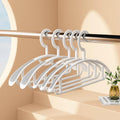 10PCS Plastic Half Round Non Slip Hangers Non Marking Drying Racks Home Use - Wide - SuperSaverAU - view 3