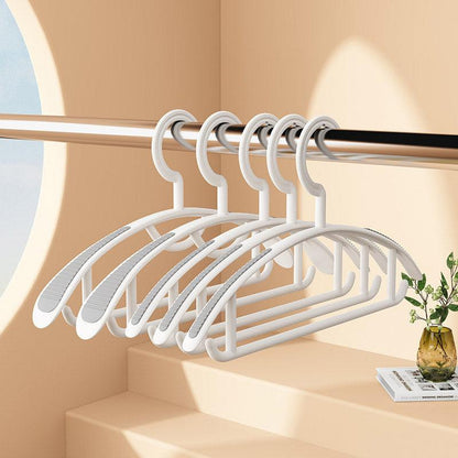 10PCS Plastic Half Round Non Slip Hangers Non Marking Drying Racks Home Use - Wide