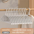 10PCS Plastic Half Round Non Slip Hangers Non Marking Drying Racks Home Use - Wide - SuperSaverAU - view 4