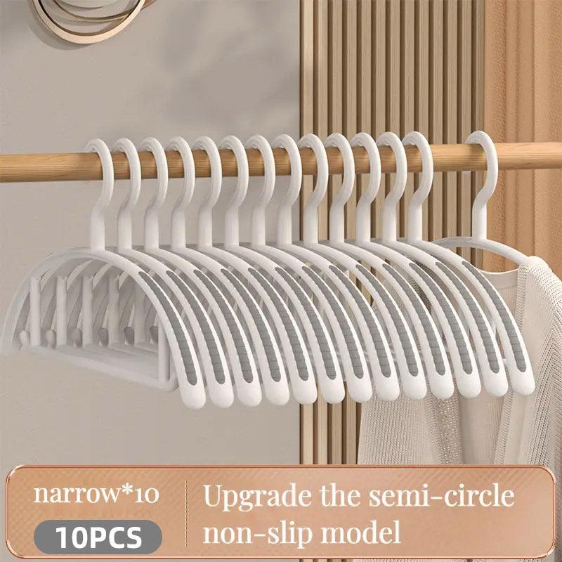 10PCS Plastic Half Round Non Slip Hangers Non Marking Drying Racks Home Use - Wide - SuperSaverAU - view 4