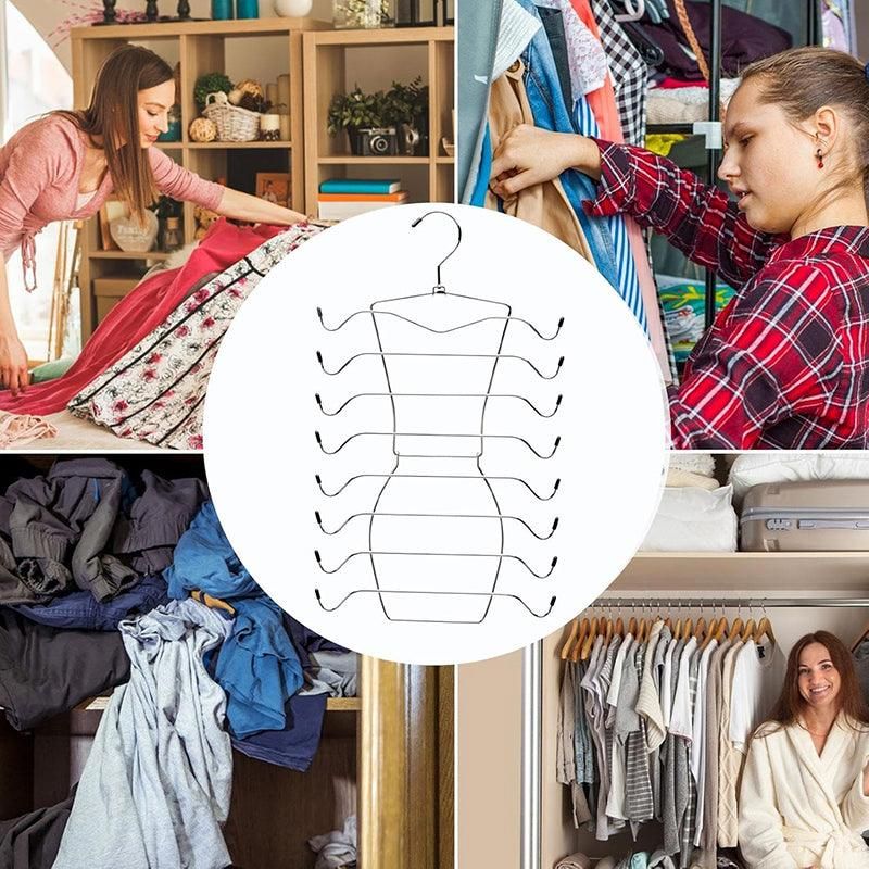 Premium 8-Tier Stainless Steel Clothes Hangers – 2 Pack
