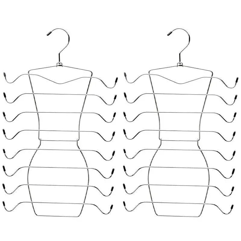Premium 8-Tier Stainless Steel Clothes Hangers – 2 Pack