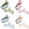 Premium Portable Folding Clothes Hangers – Blue 8 Pack with Storage Bag