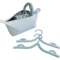 Premium Portable Folding Clothes Hangers – Blue 8 Pack with Storage Bag