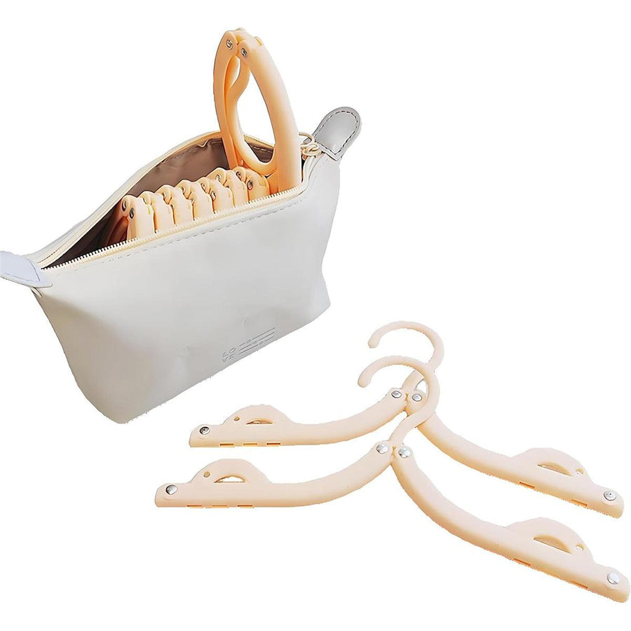 Premium Portable Folding Clothes Hangers – Yellow 8 Pack with Storage Bag