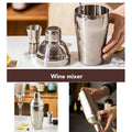 Cocktail Shaker Set 750ml Stainless Steel Bar Tools with Bamboo Stand
