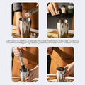 Cocktail Shaker Set 750ml Stainless Steel Bar Tools with Bamboo Stand - SuperSaverAU - view 3