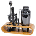 Cocktail Shaker Set 750ml Stainless Steel Bar Tools with Bamboo Stand - SuperSaverAU - view 6