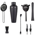 Premium Black 8 Piece Stainless Steel Cocktail Shaker Set 700ml
