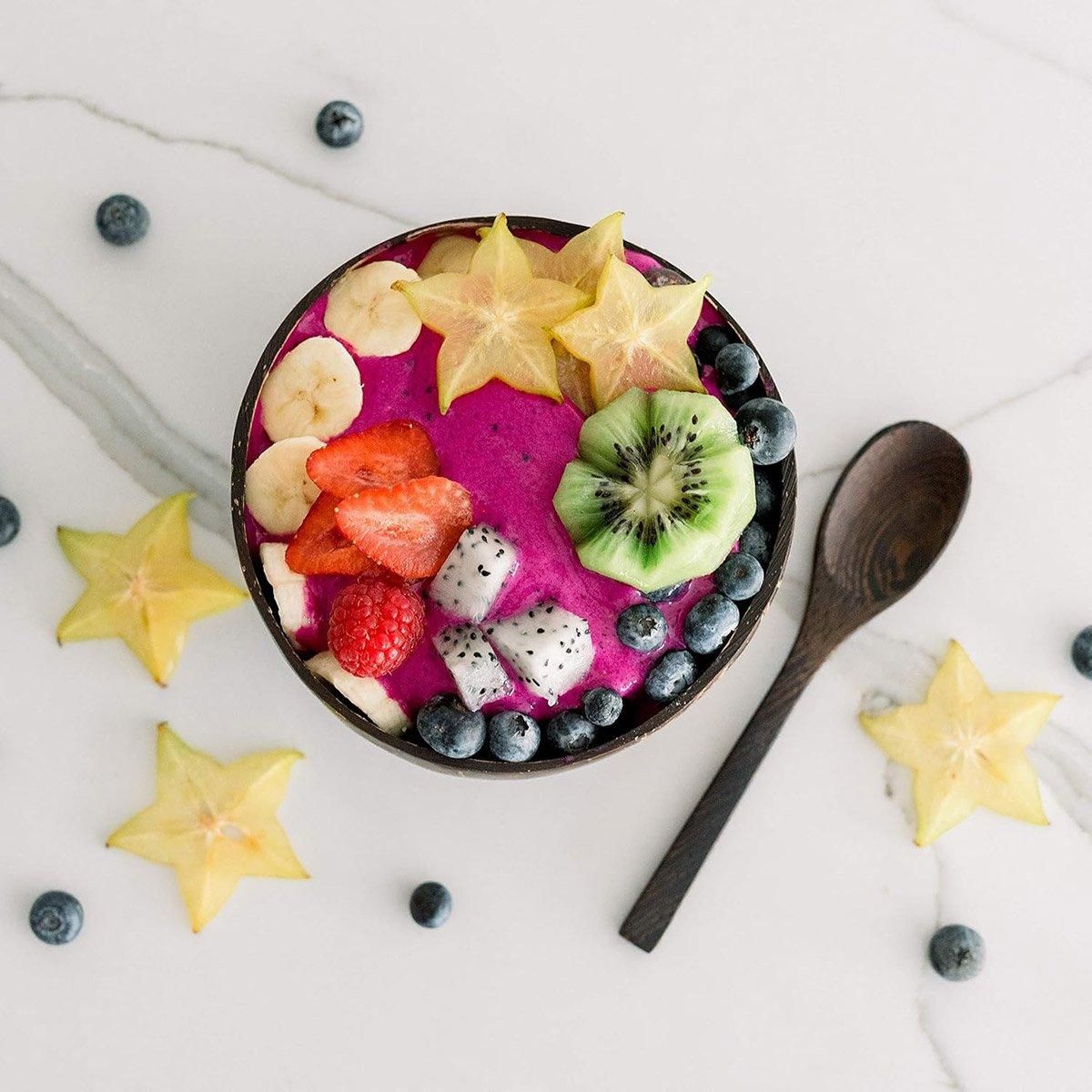 Premium Natural Coconut Shell Bowls – 4 Sets