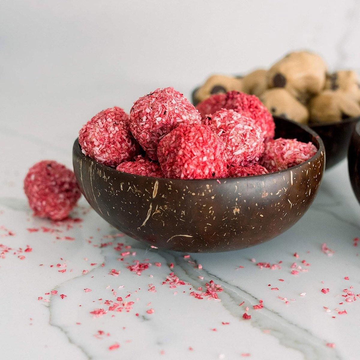 Premium Natural Coconut Shell Bowls – 4 Sets
