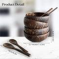 Premium Natural Coconut Shell Bowls – 4 Sets