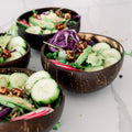 Premium Natural Coconut Shell Bowls – 4 Sets