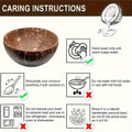 Premium Natural Coconut Shell Bowls – 4 Sets