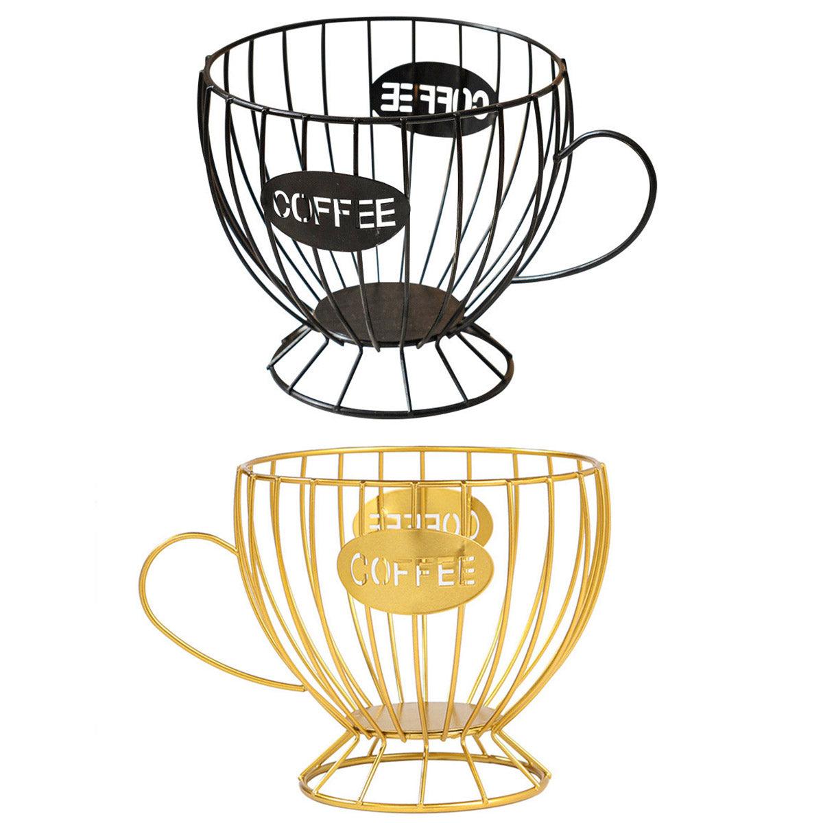 Premium Metal Snack & Coffee Capsule Organiser – Black