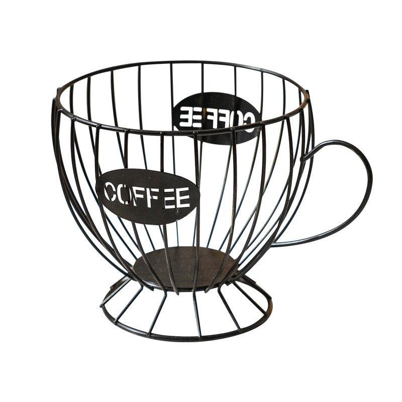 Premium Metal Snack & Coffee Capsule Organiser – Black