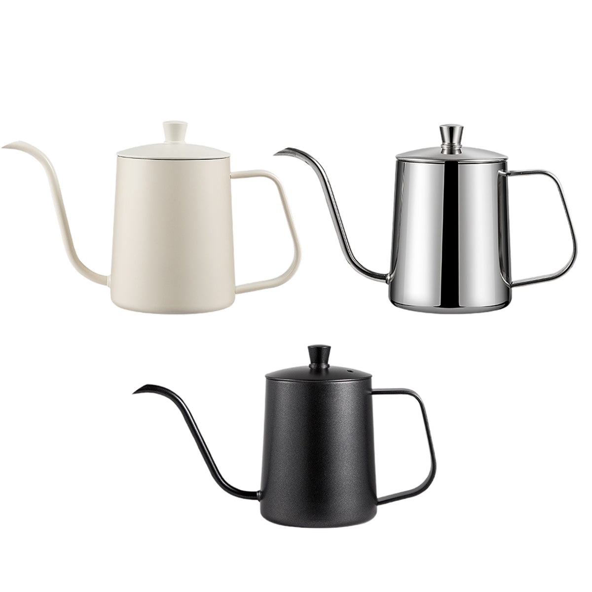 Premium Black Stainless Steel Gooseneck Hand Drip Coffee Pot Pour Over Kettle
