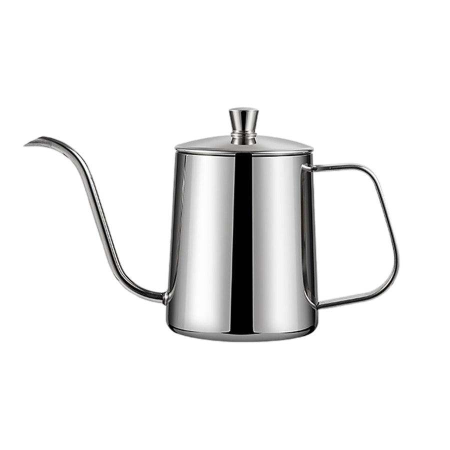 Premium Silver Stainless Steel Gooseneck Hand Drip Coffee Pot Pour Over Kettle