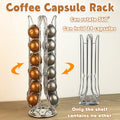 Premium Silver 24 Pod Rotating Coffee Capsule Holder Rack