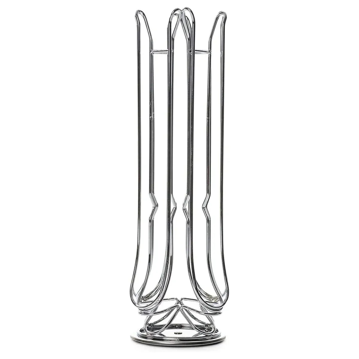 Premium Silver 24 Pod Rotating Coffee Capsule Holder Rack