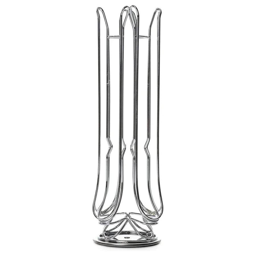 Premium Silver 24 Pod Rotating Coffee Capsule Holder Rack