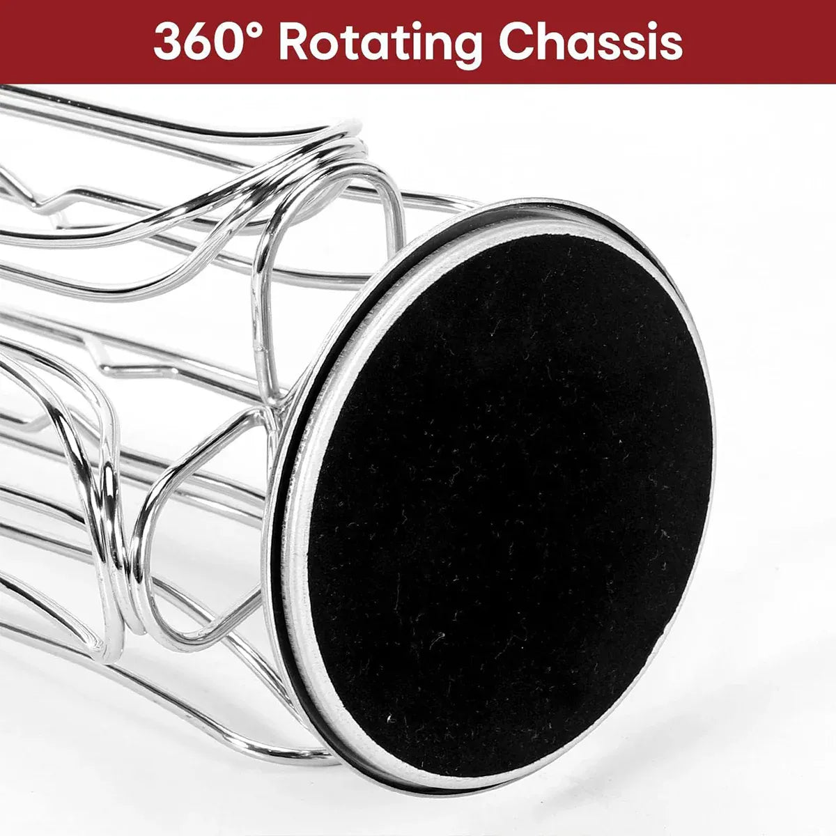 Premium Silver 24 Pod Rotating Coffee Capsule Holder Rack