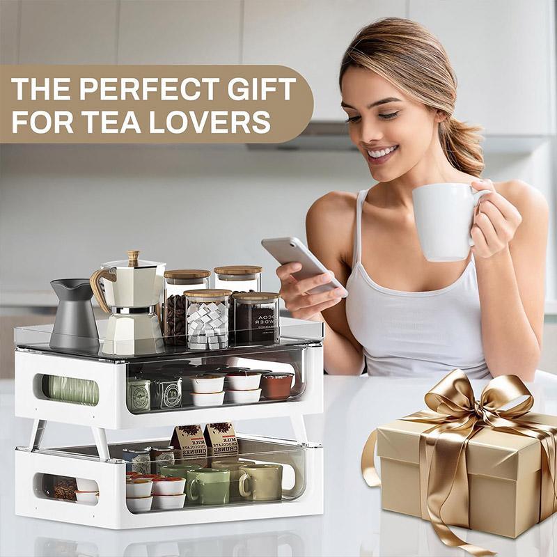 Two-Tier Drawer Desktop Organizer for Home or Office