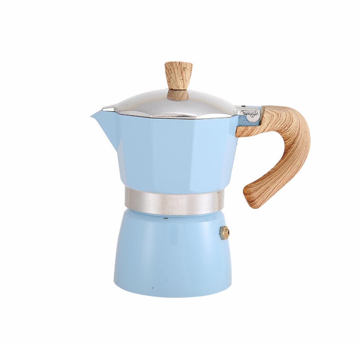 Portable Coffee Maker Wood Grain Handle Outdoor Manual Espresso Machine Camping - Beige-300ml - SuperSaverAU - view 10