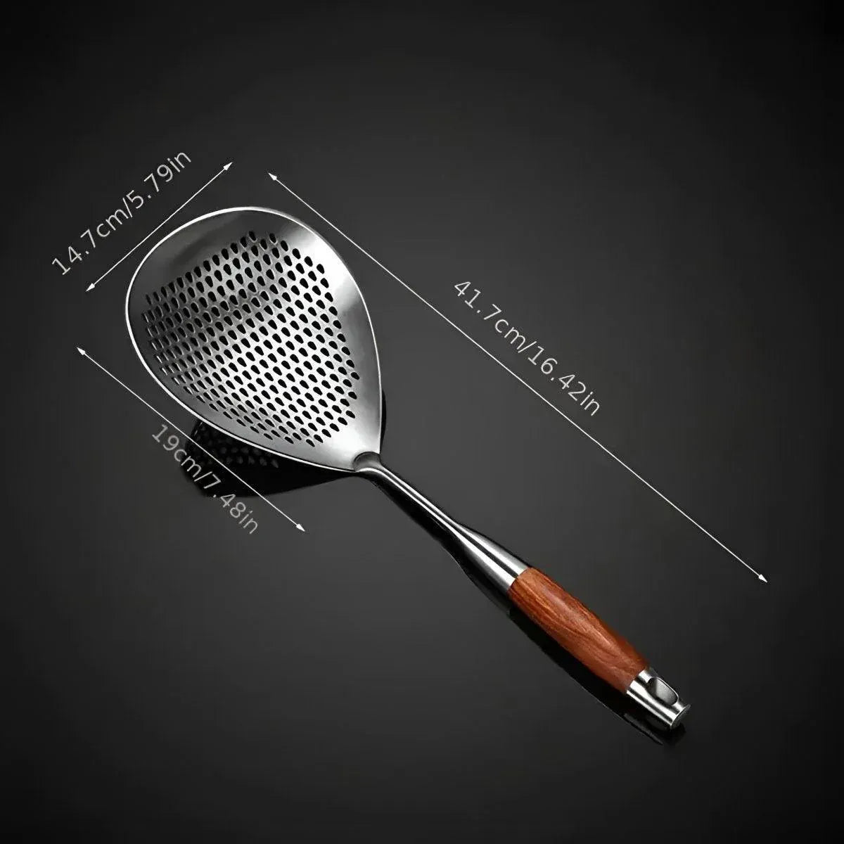 Premium 304 Stainless Steel Colander Strainer Spoon – Long Handle