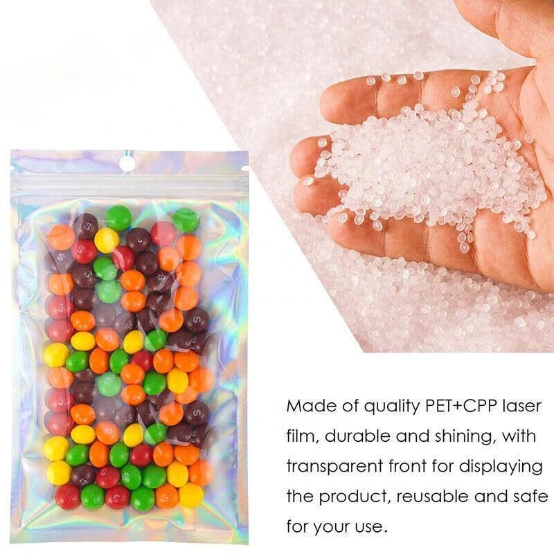 Premium Iridescent Resealable Zip Bags – 9 x 12cm, 200 Pack