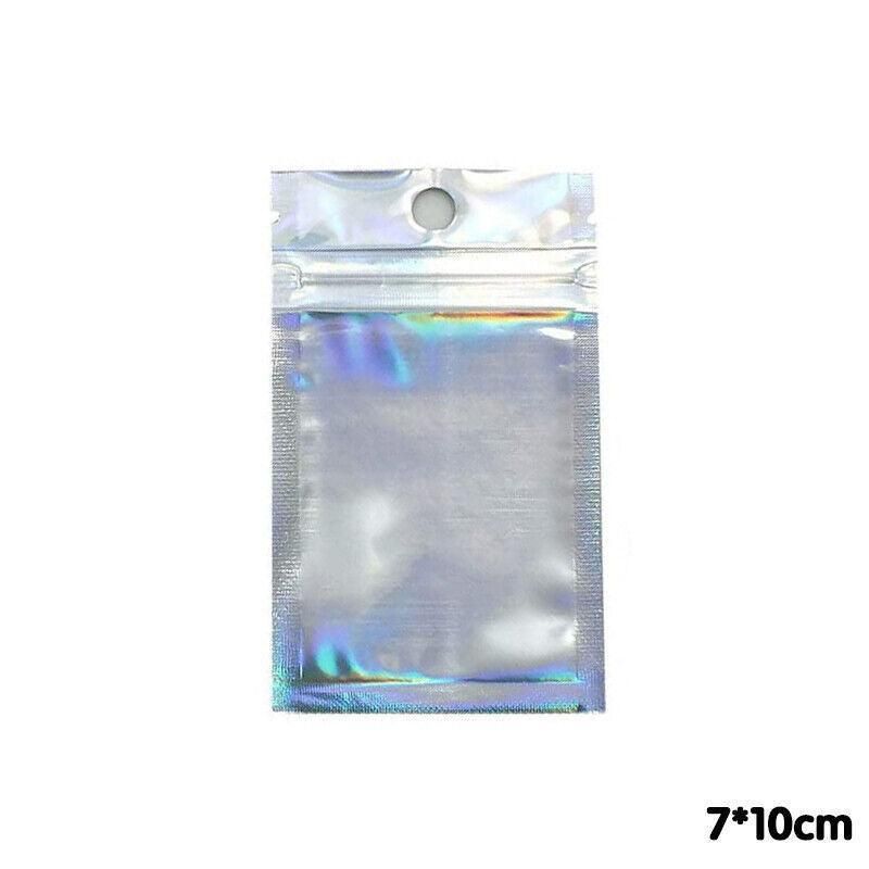 Premium Iridescent Resealable Zip Bags – 9 x 12cm, 200 Pack