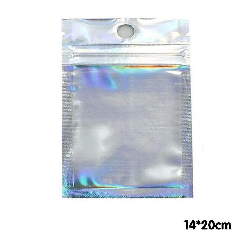 Premium Iridescent Resealable Zip Bags – 9 x 12cm, 200 Pack