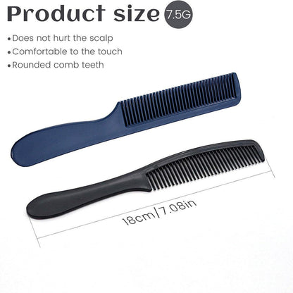50PCS Individually Wrapped Combs - Black, 18cm, Ergonomic Handle for Hotels & Restaurants